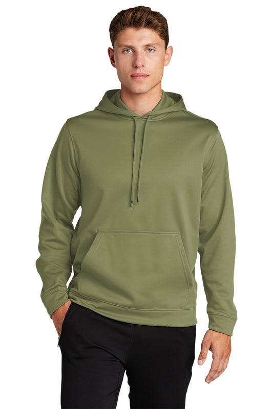 Sport-Tek Sport-Wick Fleece Hooded Pullover.  F244 Olive Drab Green