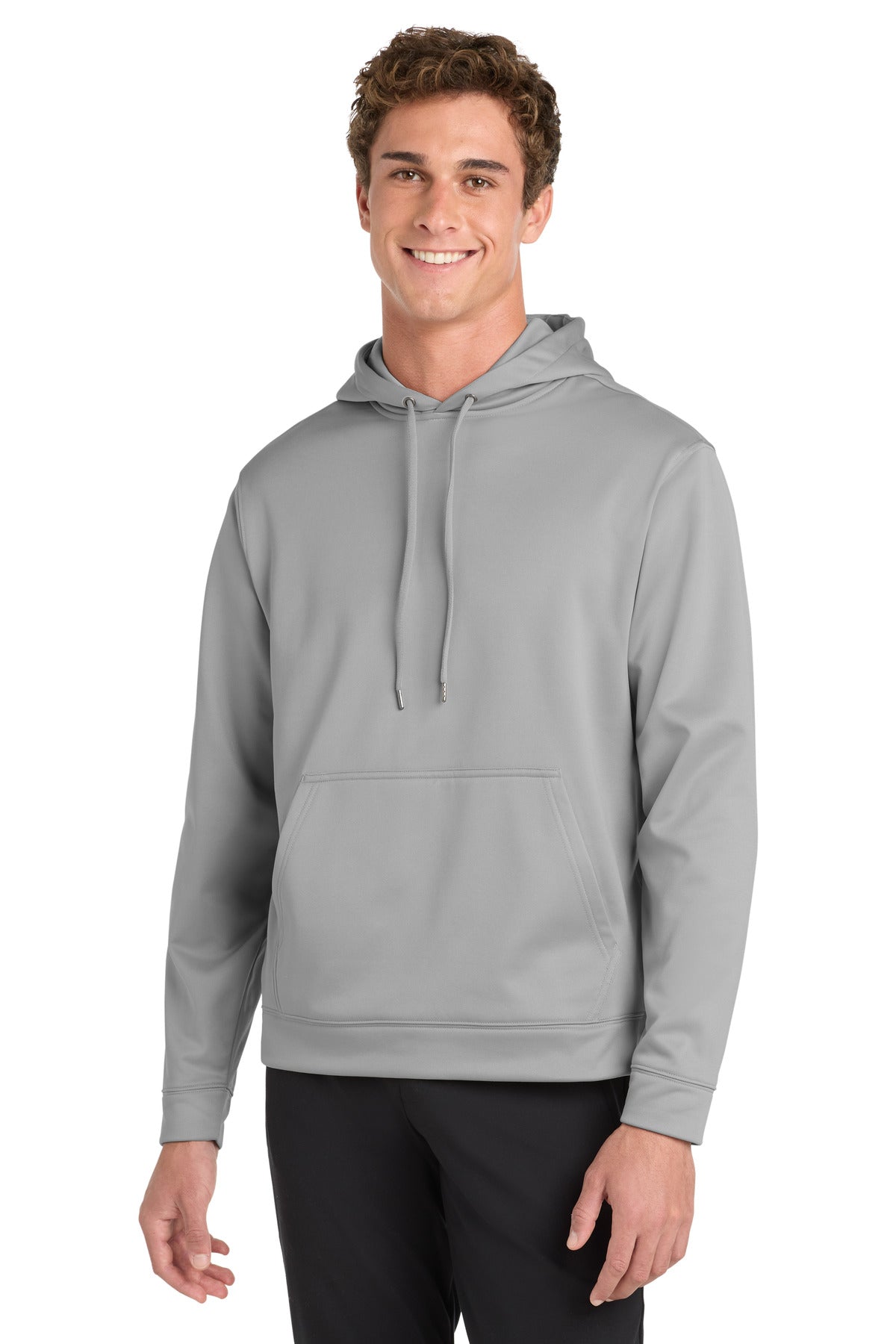 Sport-Tek Sport-Wick Fleece Hooded Pullover F244 Silver