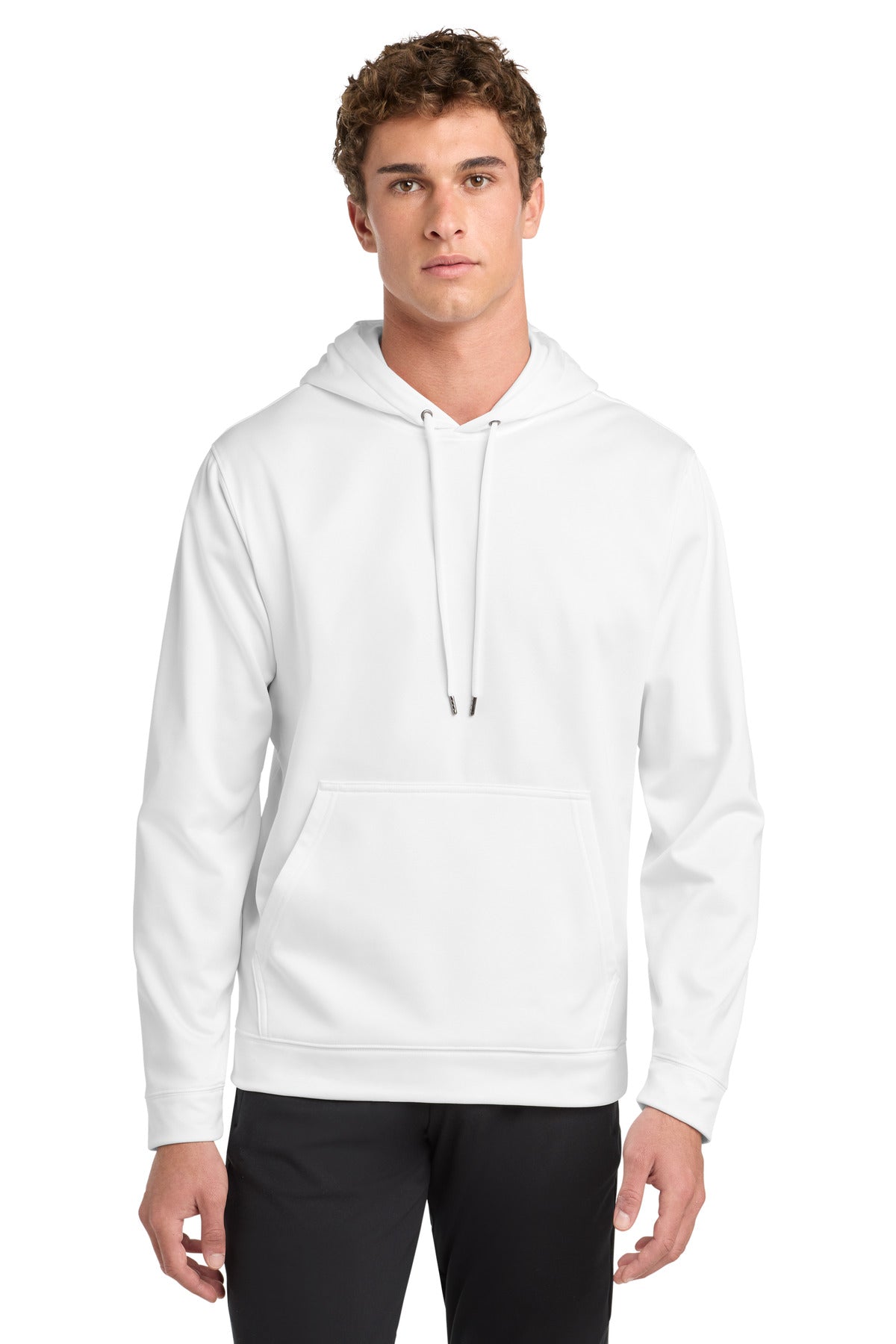 Sport-Tek Sport-Wick Fleece Hooded Pullover F244 White