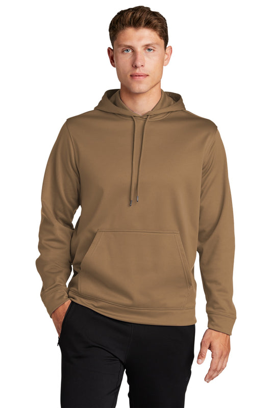 Sport-Tek Sport-Wick Fleece Hooded Pullover.  F244 Woodland Brown
