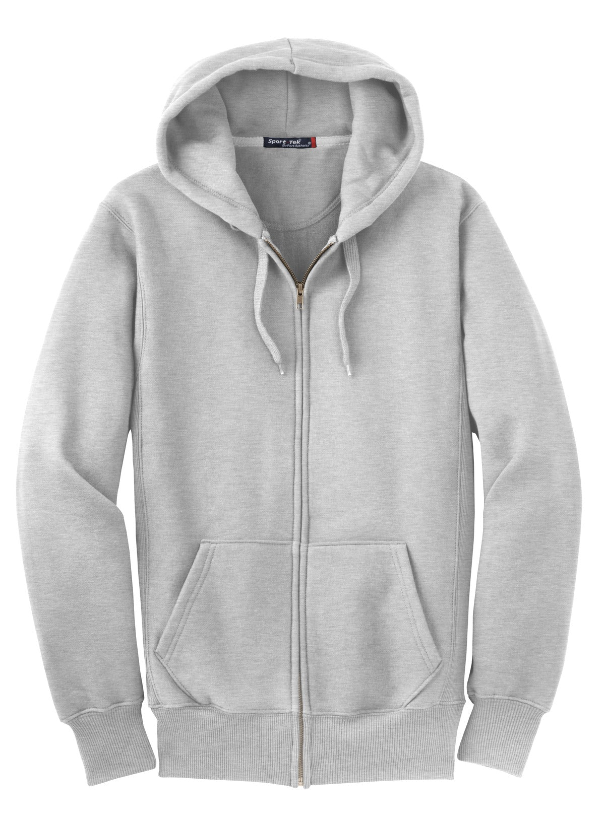 Sport-Tek Super Heavyweight Full-Zip Hooded Sweatshirt.  F282 Athletic Heather
