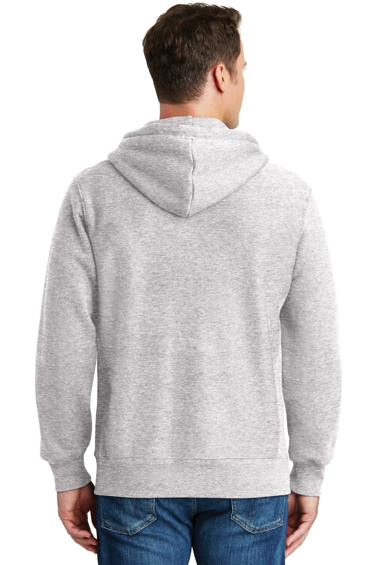 Sport-Tek Super Heavyweight Full-Zip Hooded Sweatshirt.  F282 Athletic Heather