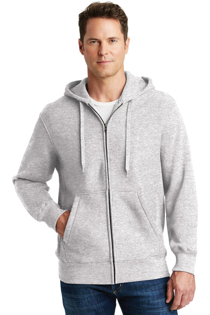 Sport-Tek Super Heavyweight Full-Zip Hooded Sweatshirt.  F282 Athletic Heather