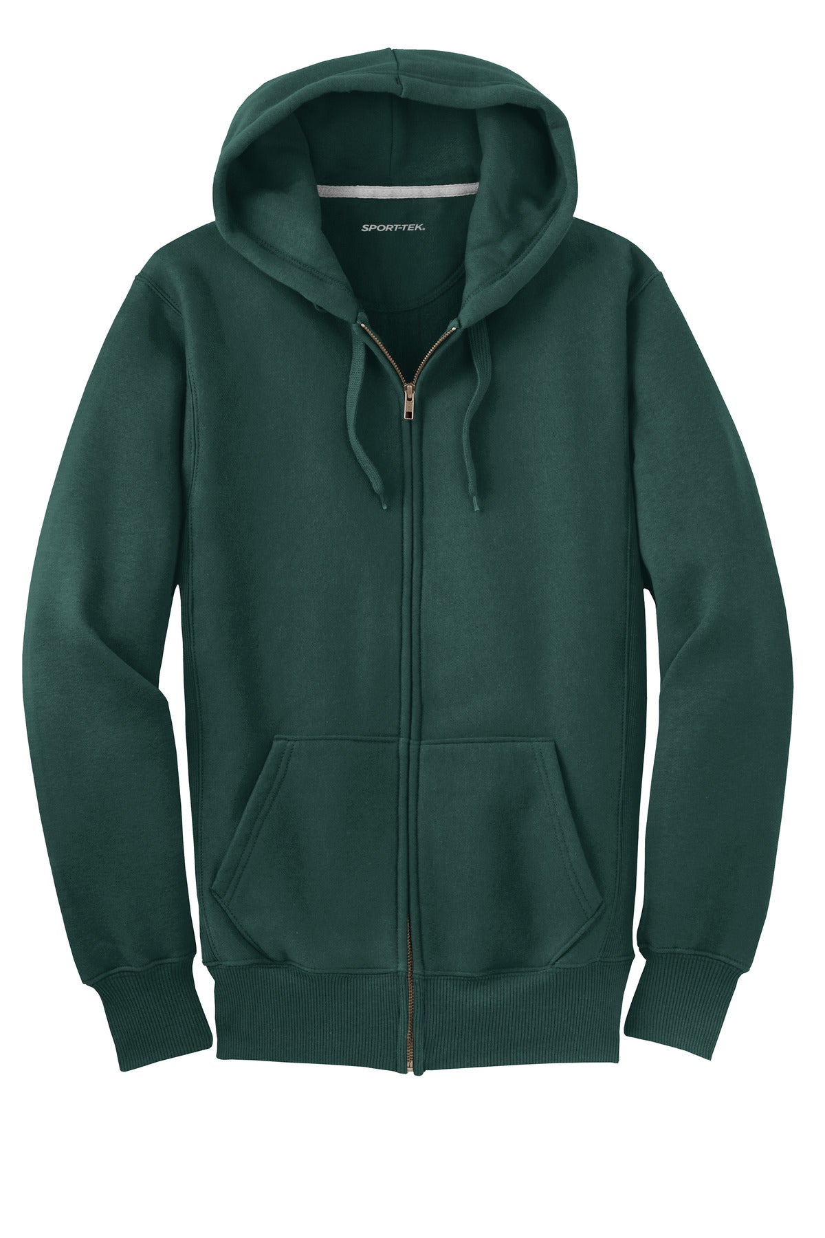 Sport-Tek Super Heavyweight Full-Zip Hooded Sweatshirt.  F282 Dark Green