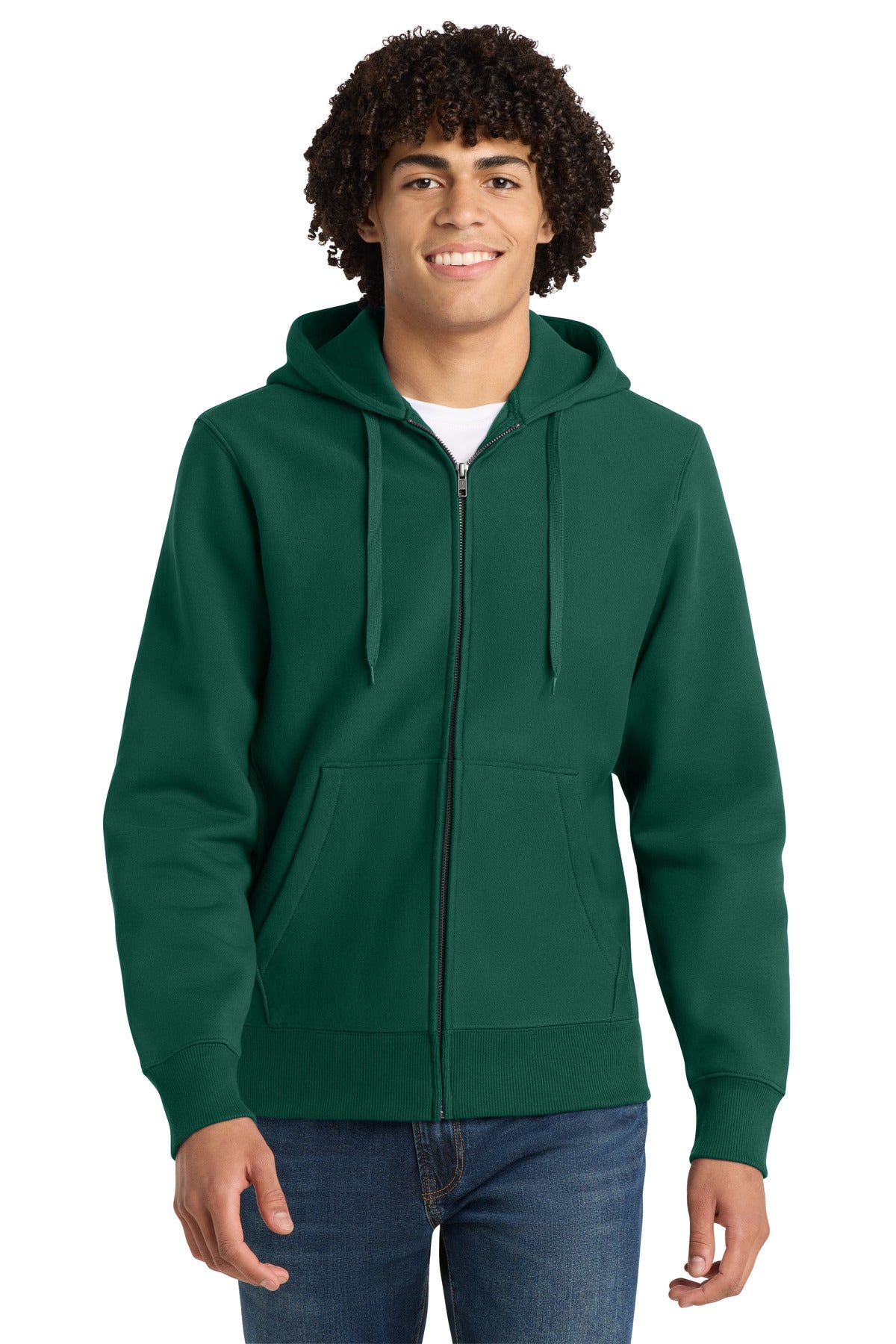 Sport-Tek Super Heavyweight Full-Zip Hooded Sweatshirt F282 Dark Green