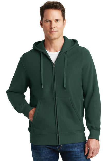 Sport-Tek Super Heavyweight Full-Zip Hooded Sweatshirt.  F282 Dark Green