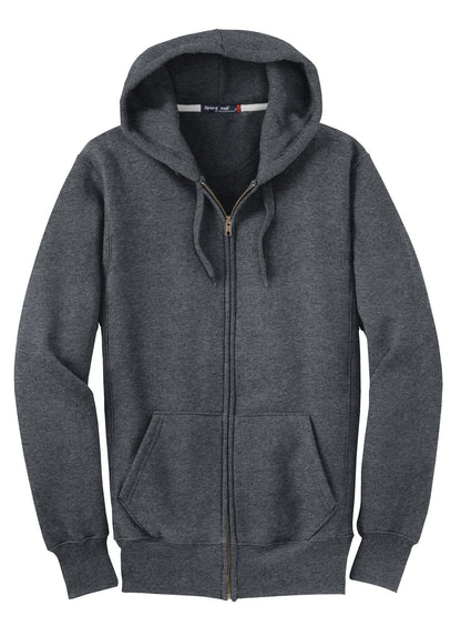 Sport-Tek Super Heavyweight Full-Zip Hooded Sweatshirt.  F282 Graphite Heather