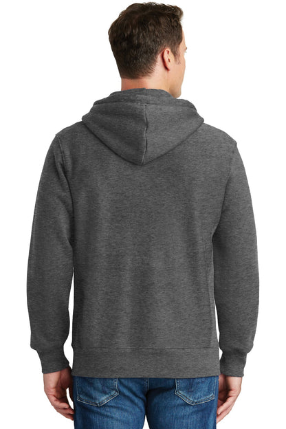 Sport-Tek Super Heavyweight Full-Zip Hooded Sweatshirt.  F282 Graphite Heather