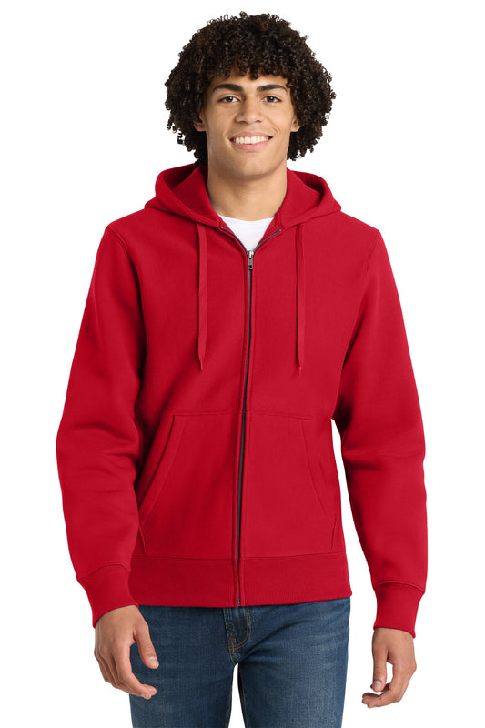Sport-Tek Super Heavyweight Full-Zip Hooded Sweatshirt F282 Red