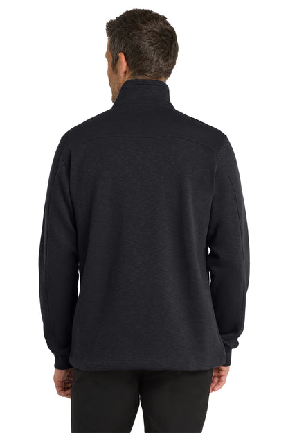Port Authority Slub Fleece 1/4-Zip Pullover. F295 Black