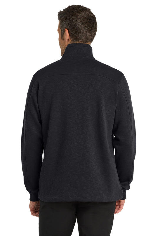 Port Authority Slub Fleece 1/4-Zip Pullover. F295 Black