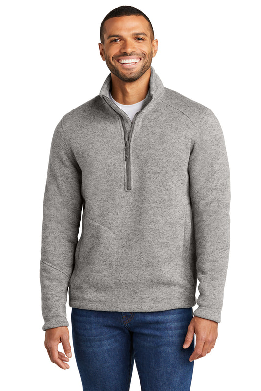 Port Authority Arc Sweater Fleece 1/4-Zip F426 Deep Smoke Heather