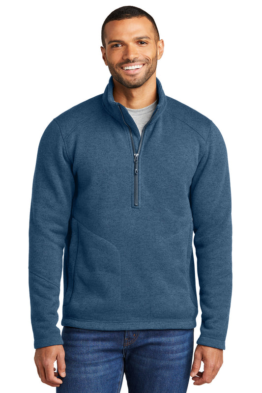 Port Authority Arc Sweater Fleece 1/4-Zip F426 Insignia Blue Heather