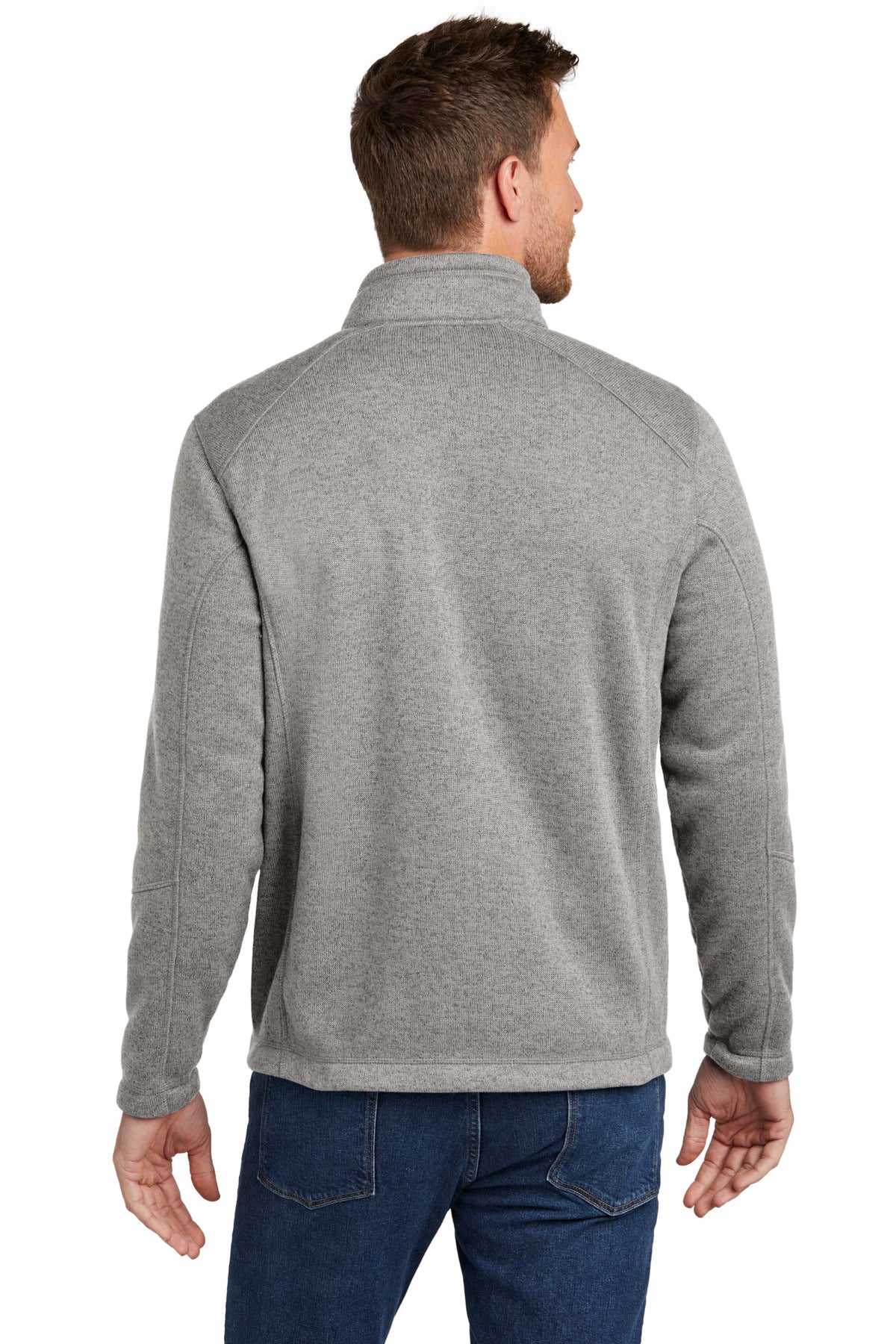Port Authority Arc Sweater Fleece Jacket F428 Deep Smoke Heather