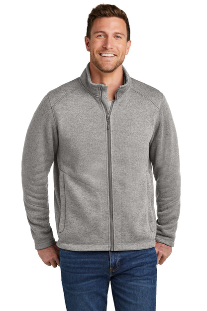 Port Authority Arc Sweater Fleece Jacket F428 Deep Smoke Heather