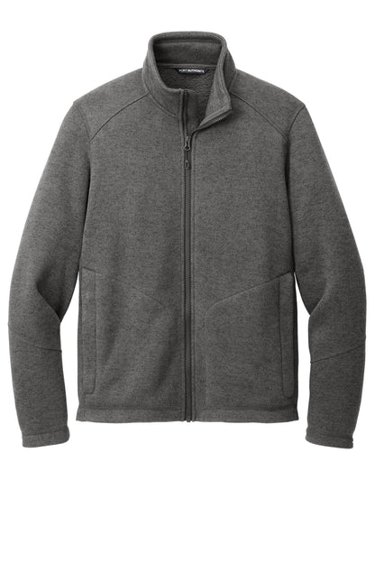 Port Authority Arc Sweater Fleece Jacket F428 Grey Smoke Heather
