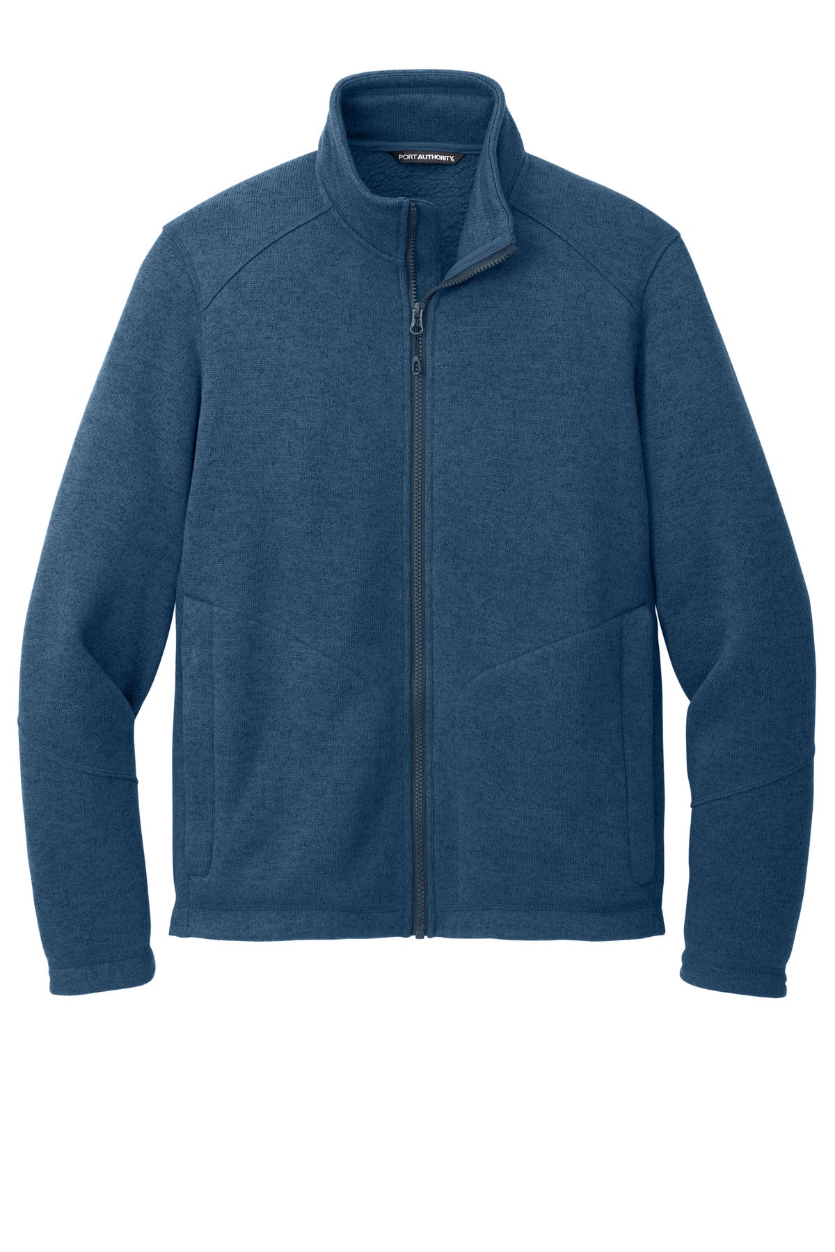 Port Authority Arc Sweater Fleece Jacket F428 Insignia Blue Heather