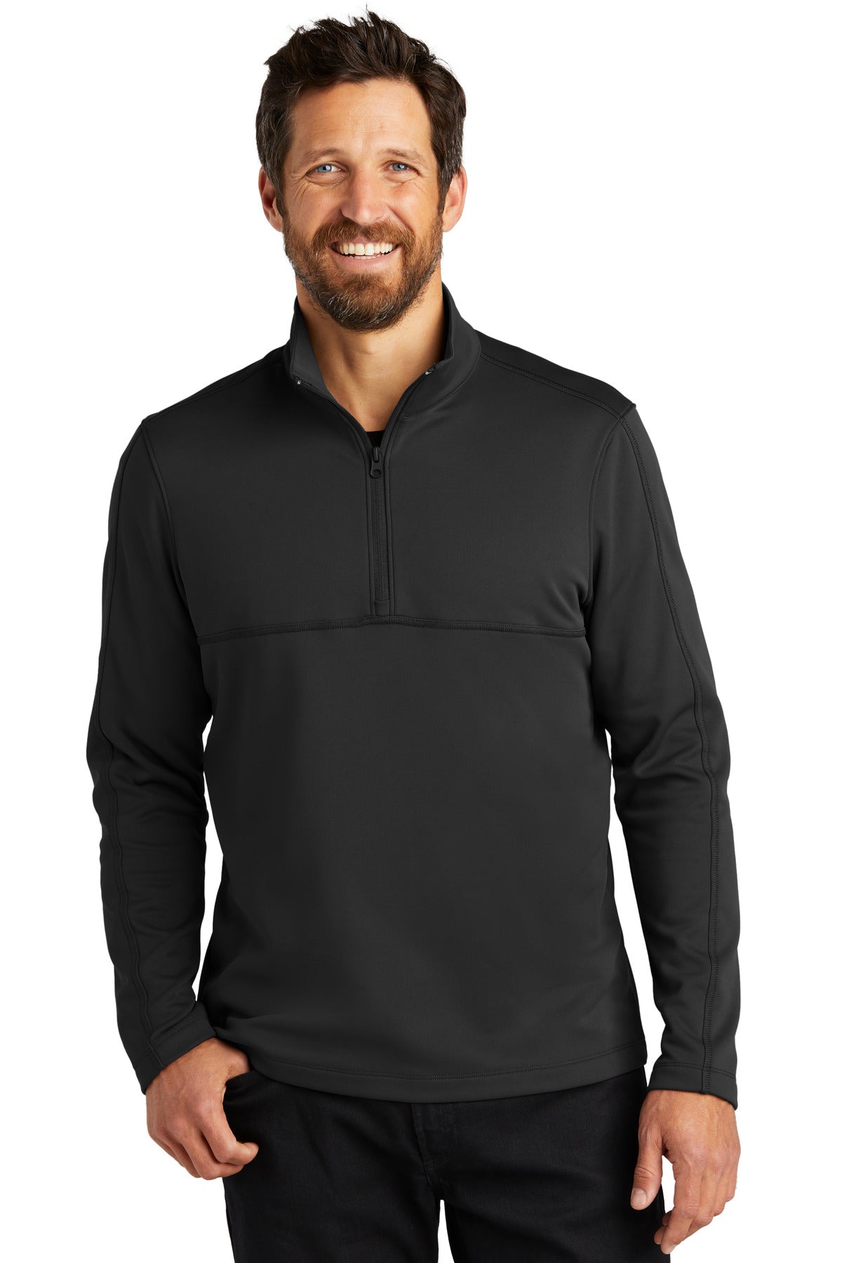 Port Authority Smooth Fleece 1/4-Zip F804 Deep Black