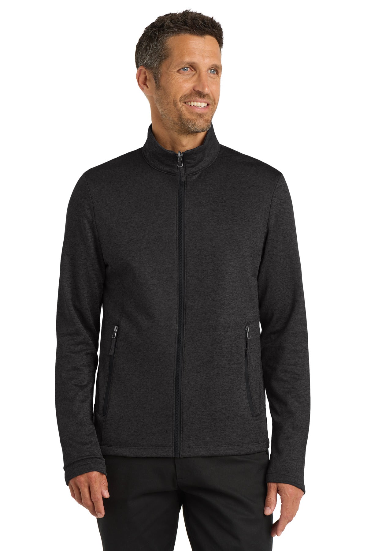 Port Authority Collective Striated Fleece Jacket F905 Deep Black Heather
