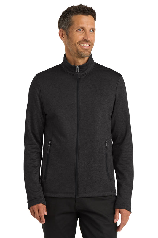 Port Authority  Collective Striated Fleece Jacket. F905 Deep Black Heather