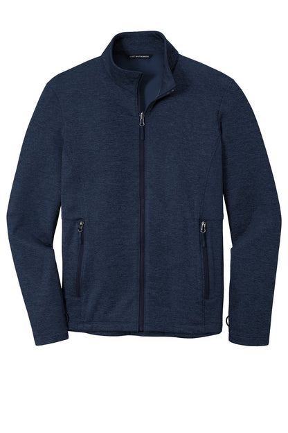 Port Authority  Collective Striated Fleece Jacket. F905 River Blue Navy Heather