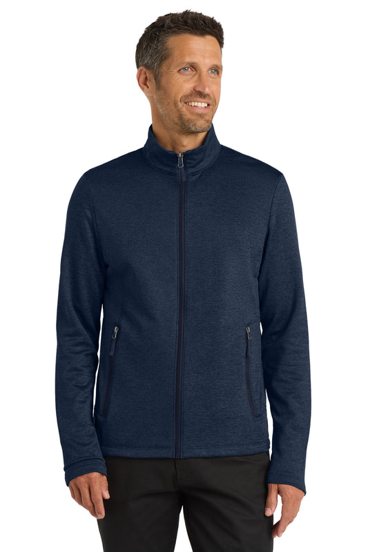Port Authority  Collective Striated Fleece Jacket. F905 River Blue Navy Heather