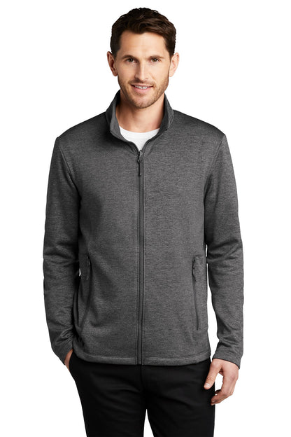 Port Authority  Collective Striated Fleece Jacket. F905 Sterling Grey Heather