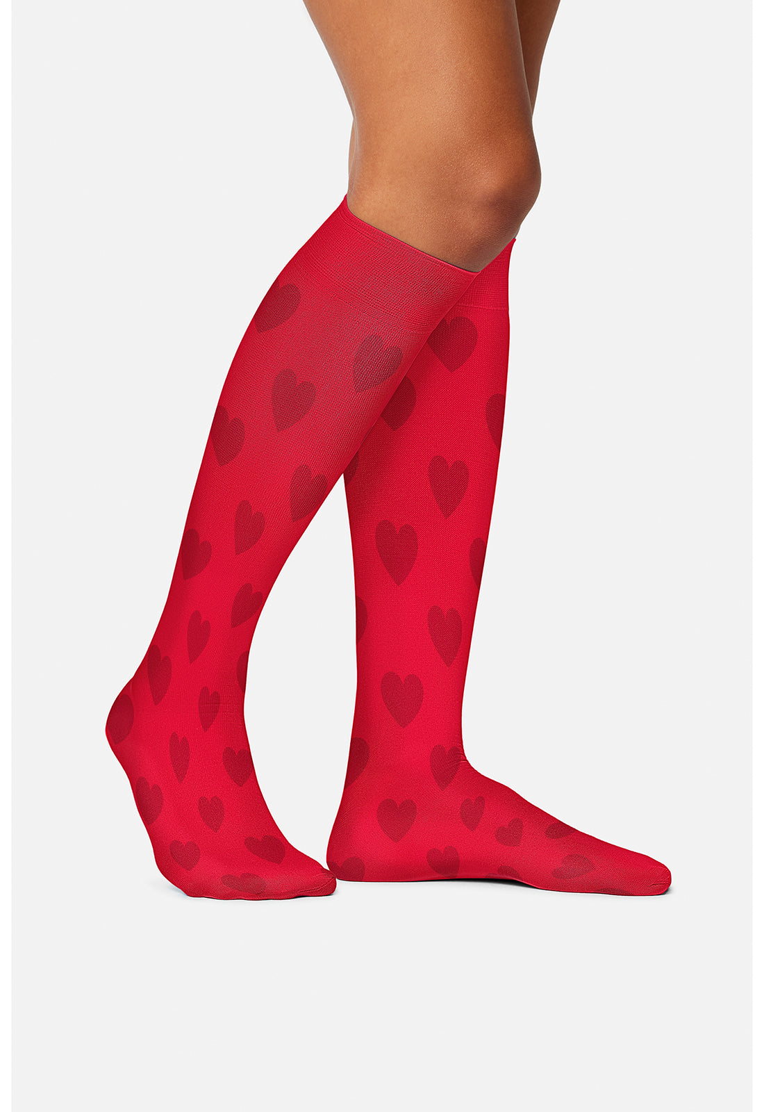 Legwear FASHIONSUPPOR Knee High 8-15 Mmhg Compression Sock Hearts