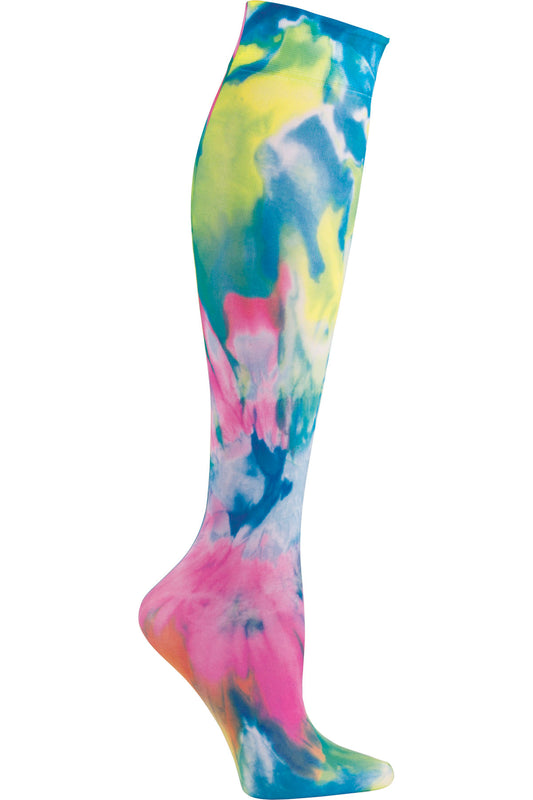 Legwear FASHIONSUPPORT Knee High 8-15 mmHg Compression Sock Multi Tie Dye Model Image Front | Cherokee