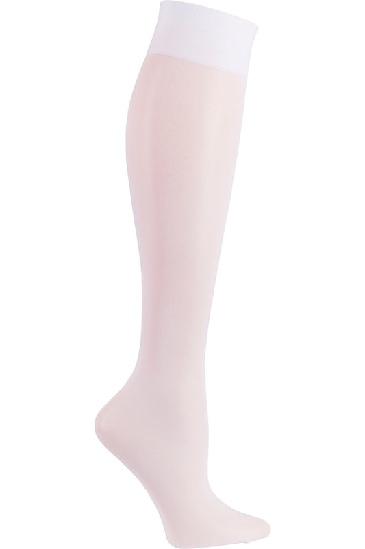 Legwear FASHIONSUPPORT Knee High 8-15 mmHg Compression Sock White Model Image Front | Cherokee