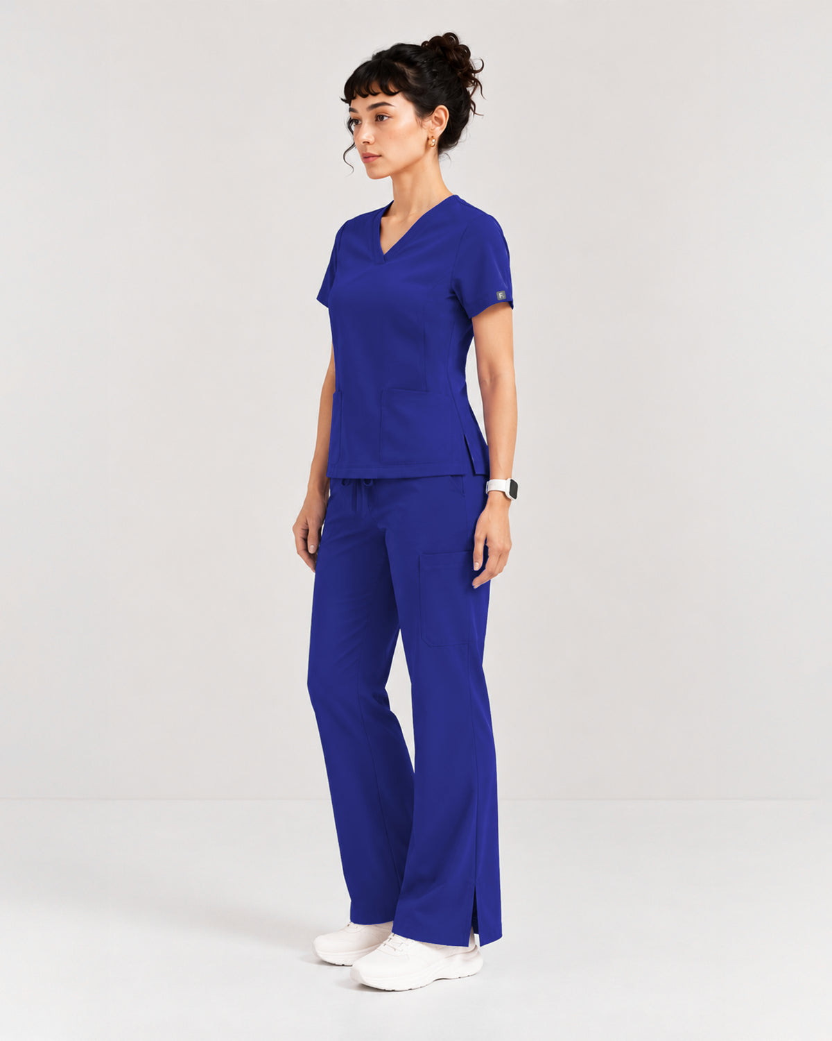 Foundry Women's 1005 Quinn 2 Pocket V-Neck Top Galaxy