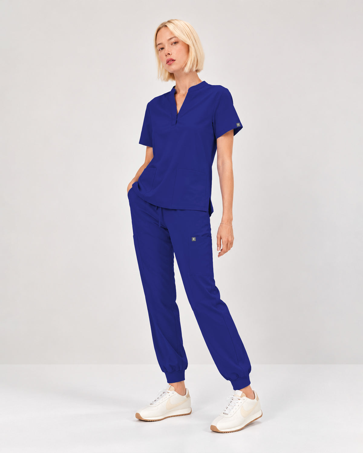 Foundry Women's 1055 Arden 2 Pocket Mandarin Top Galaxy