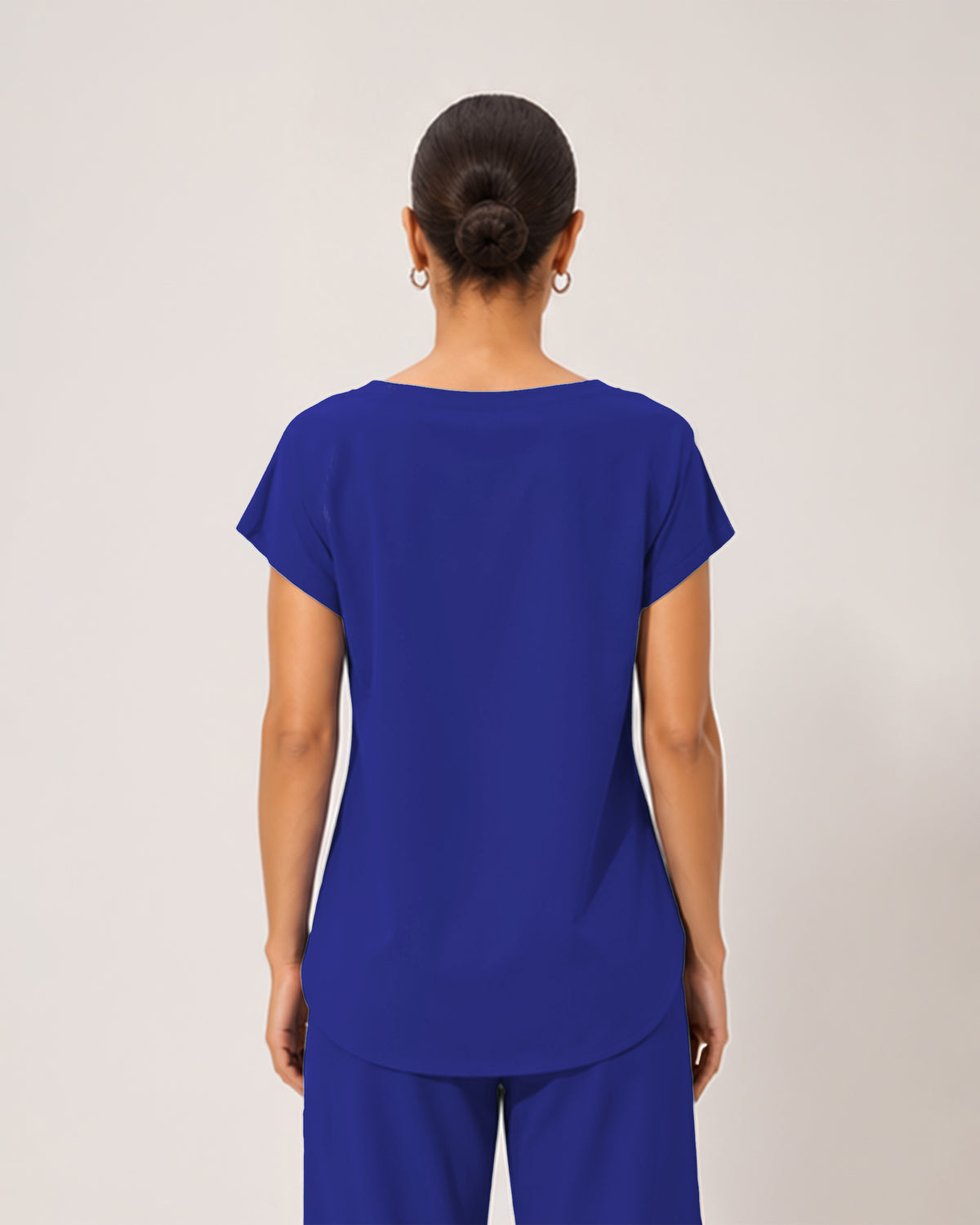 Foundry Women's 1215 Rowan 1 Pocket Boat Neck Dolman Top Galaxy