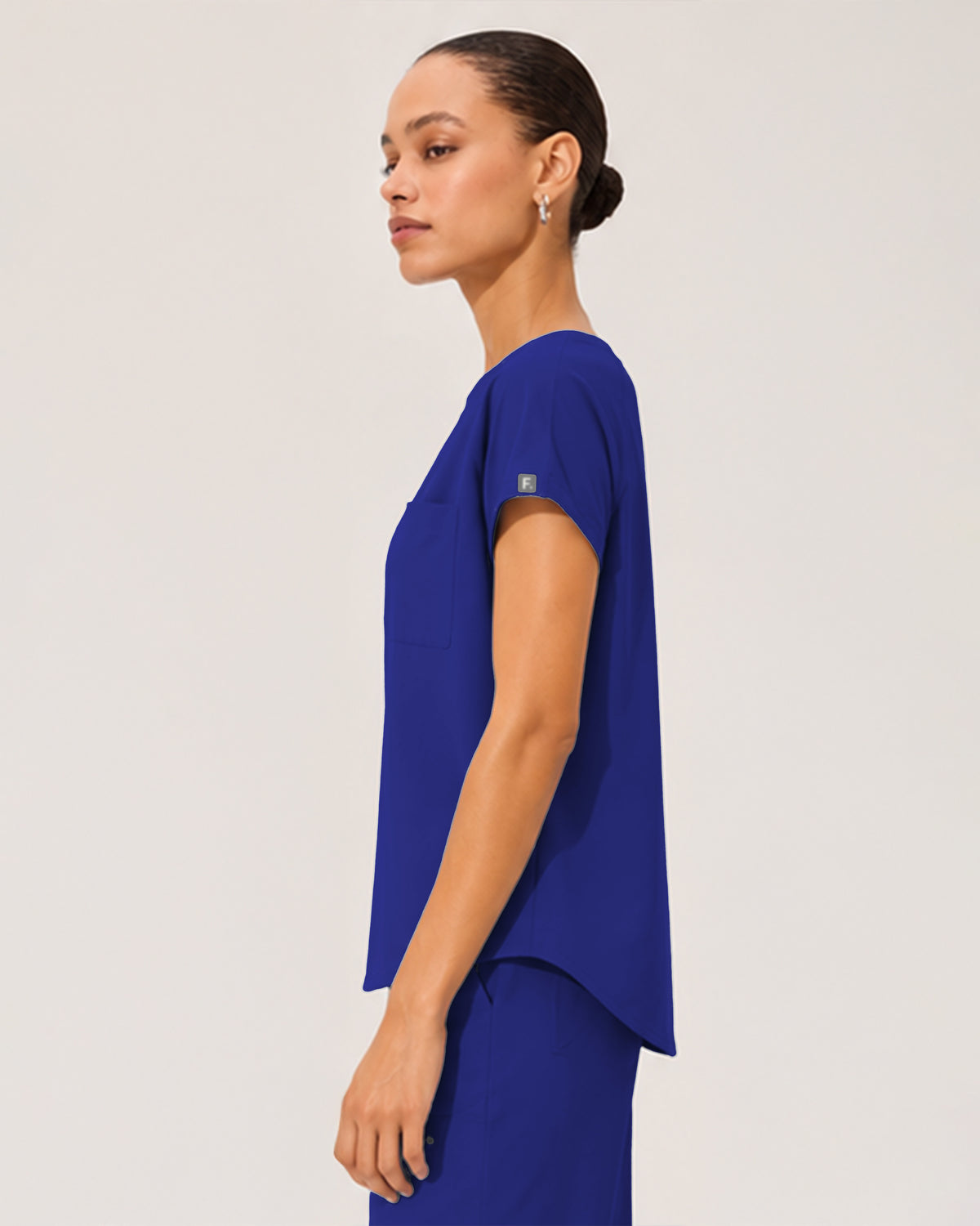 Foundry Women's 1215 Rowan 1 Pocket Boat Neck Dolman Top Galaxy