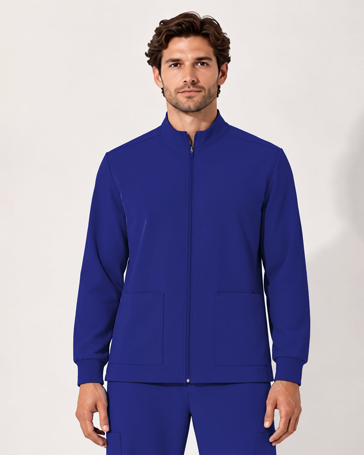 Foundry Men's 6505 Slate Men'S 2 Pocket Scrub Jacket Galaxy