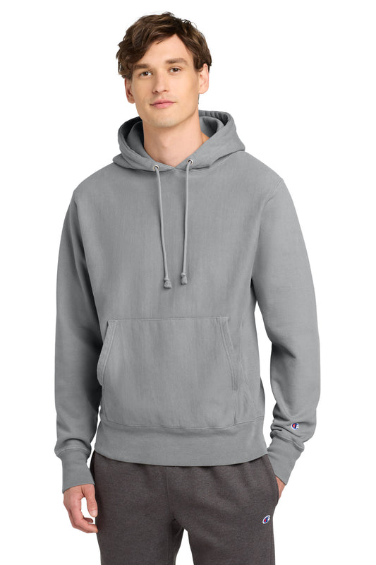 Champion Reverse Weave Garment-Dyed Hooded Sweatshirt GDS101 Concrete