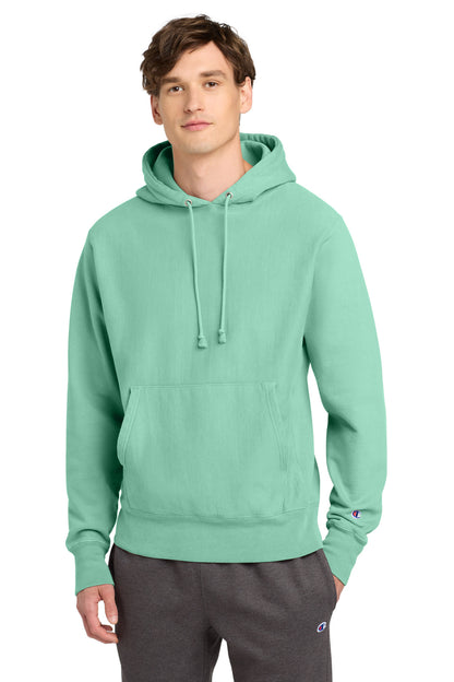 Champion Reverse Weave Garment-Dyed Hooded Sweatshirt GDS101 Pale Seafoam