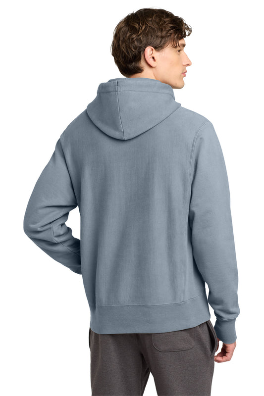 Champion Reverse Weave Garment-Dyed Hooded Sweatshirt GDS101 Saltwater