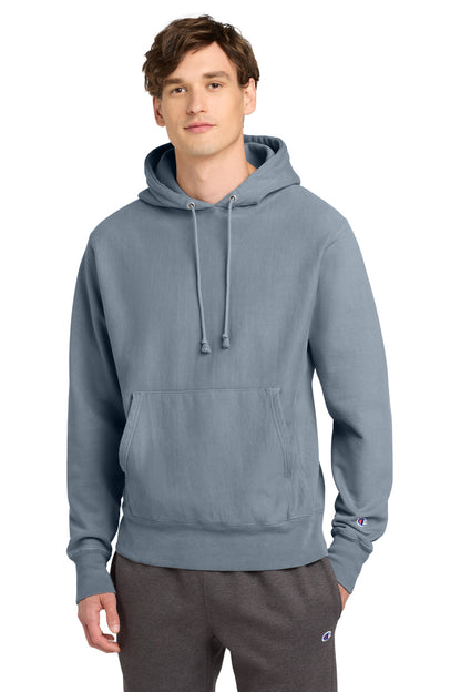 Champion Reverse Weave Garment-Dyed Hooded Sweatshirt GDS101 Saltwater