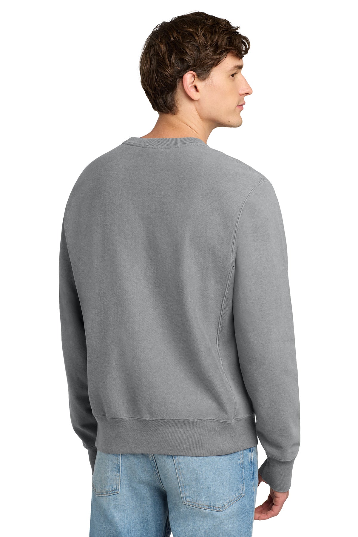 Champion Reverse Weave Garment-Dyed Crewneck Sweatshirt GDS149 Concrete