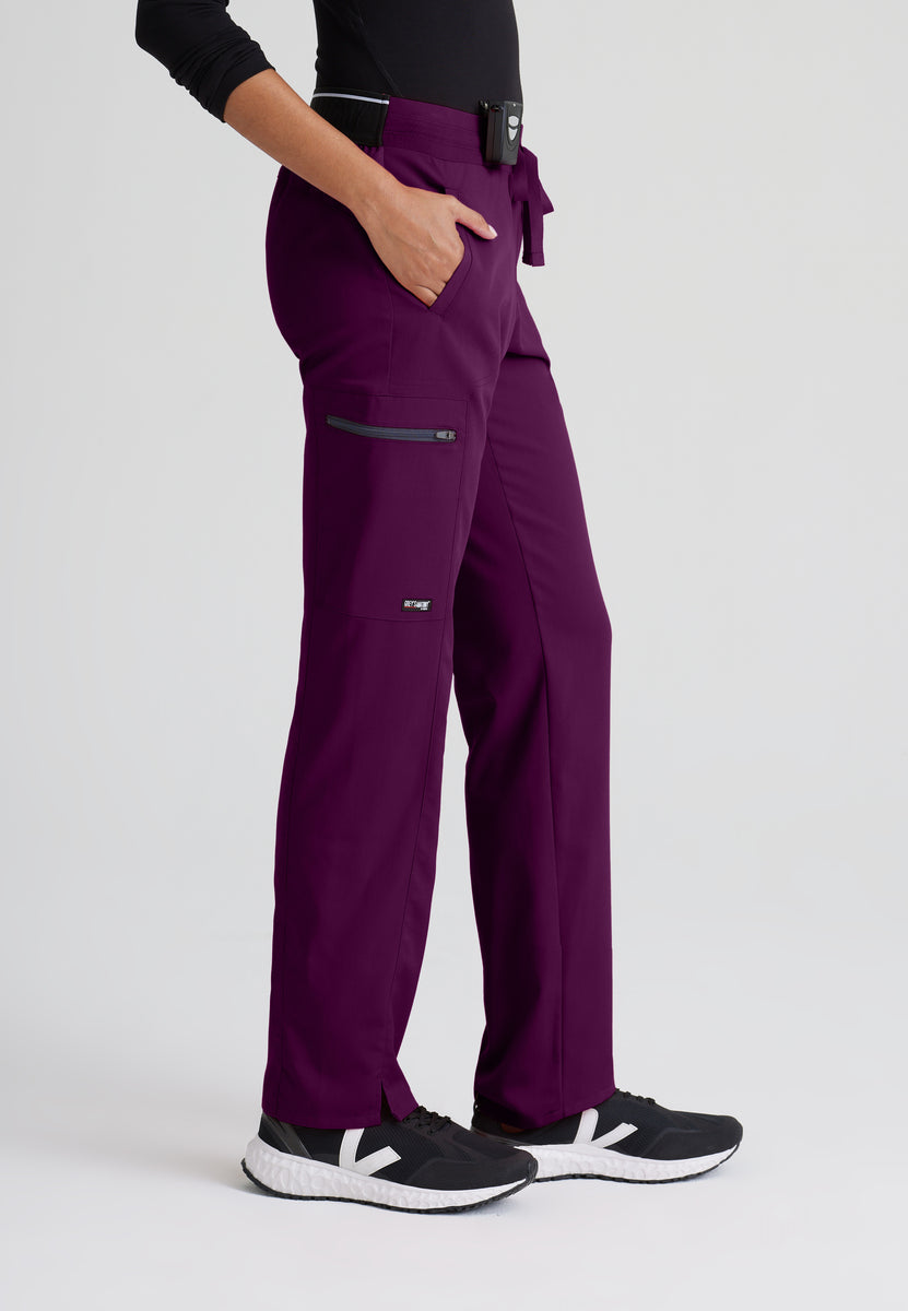 Greys Anatomy Stretch GRSP500 Kim Scrub Pants Wine