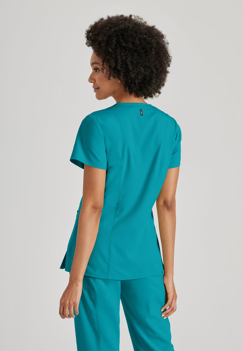 Greys Anatomy Stretch GRST001 Kim Scrub Top Teal