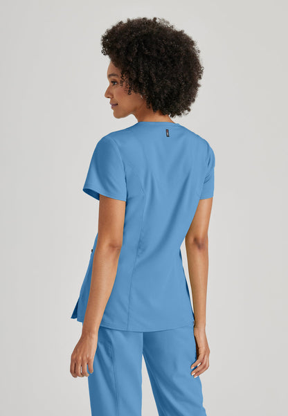 Greys Anatomy Stretch GRST001 Kim Scrub Top Ciel Blue