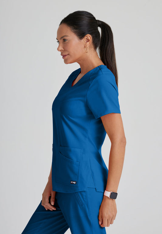 Greys Anatomy Stretch GRST011 Emma Scrub Top New Royal