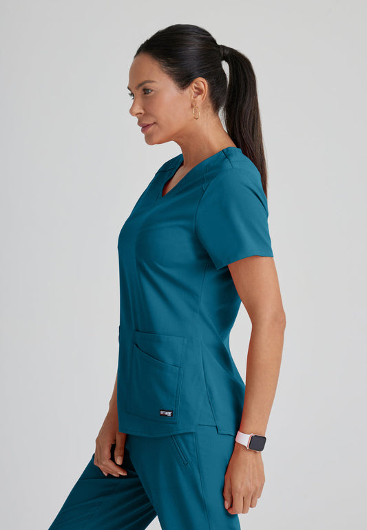 Greys Anatomy Stretch GRST011 Emma Scrub Top Bahama