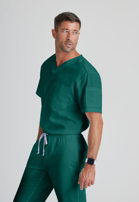 Greys Anatomy GRT091 Evan Scrub Top Hunter Green