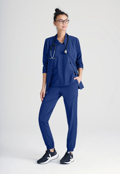 Greys Anatomy Evolve GSSW886 Virtue Scrub Jacket Indigo