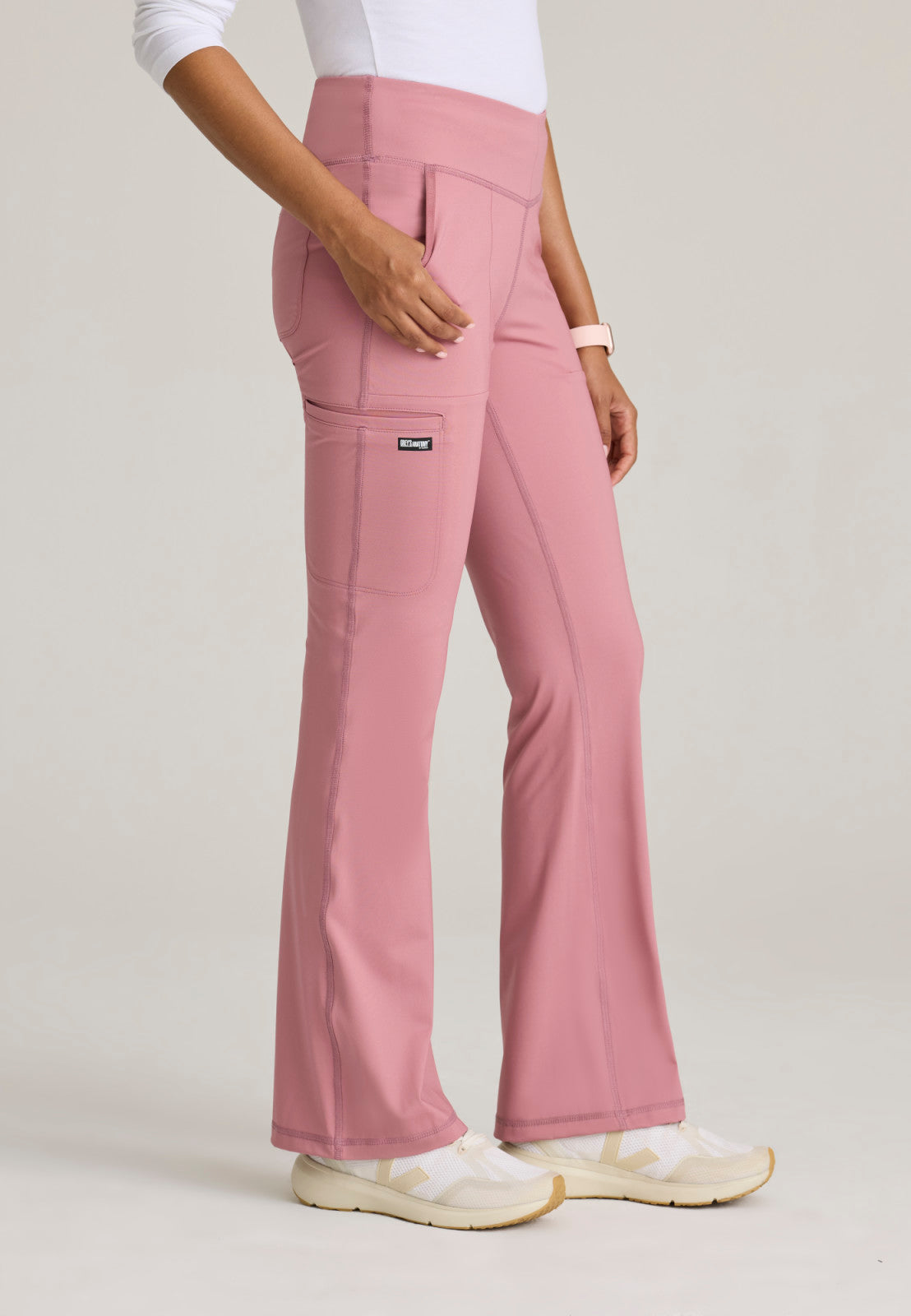 Greys Anatomy Knits GRSP684 Swift Knit Scrub Pants Canyon Pink