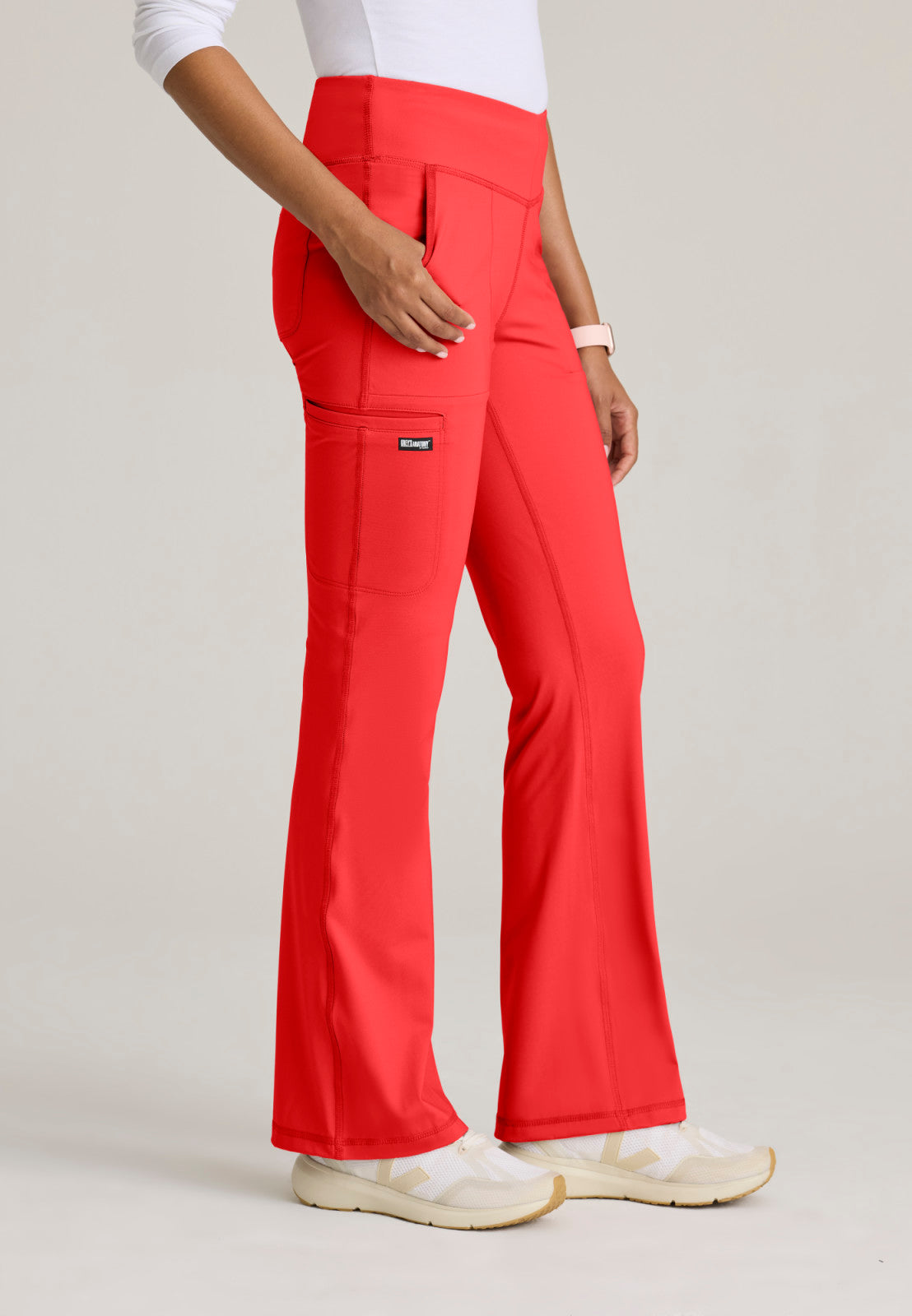 Greys Anatomy Knits GRSP684 Swift Knit Scrub Pants Radiant Coral