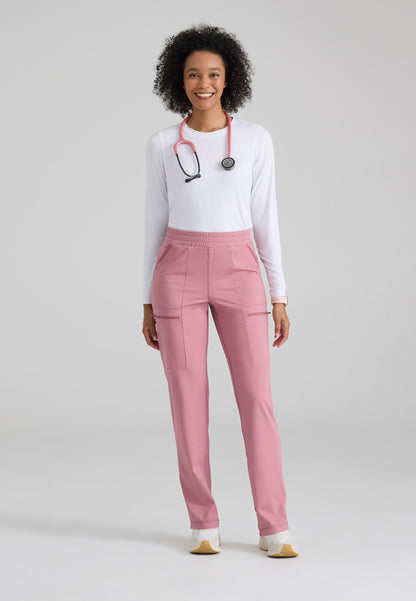 Greys Anatomy Knits GRSP685 Momentum Knit Scrub Pants Canyon Pink